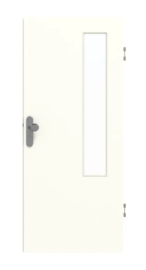 GARANT drzwi wejściowe do mieszkania U11026SD biel kryształowa GHK08 z przeszkleniem LA-5 po stronie zawiasów