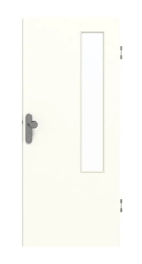 GARANT drzwi wejściowe do mieszkania W1000ST9 Premium biały GHK08 z przeszkleniem LA-5 po stronie zawiasów