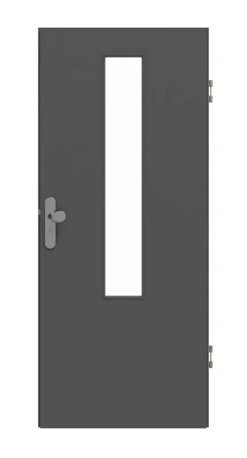 GARANT drzwi wejściowe do mieszkania 10622-60 Ebony CePaL z przeszkleniem LA-5 na środku