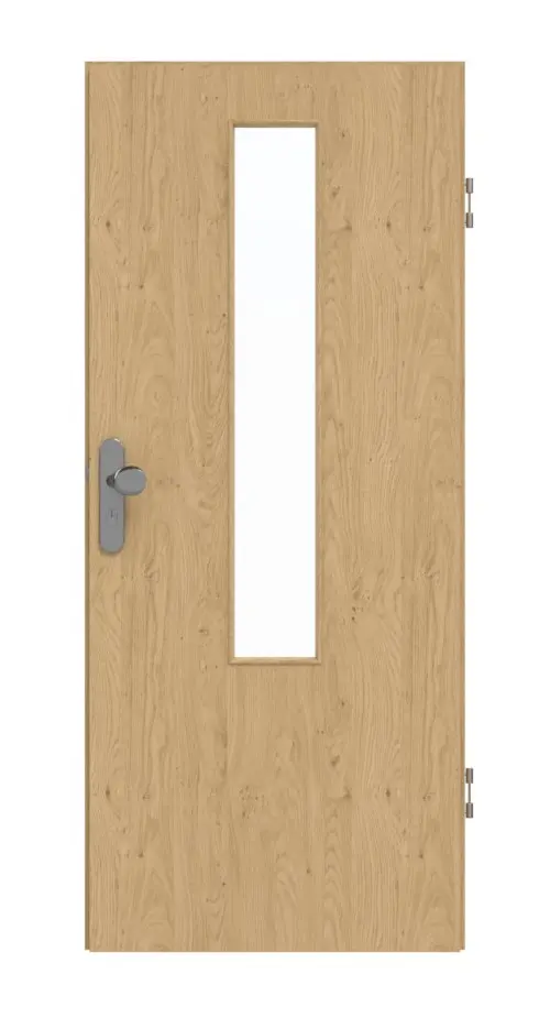 GARANT drzwi wejściowe do mieszkania Authentic Asteiche GCK08 z przeszkleniem LA-5 na środku