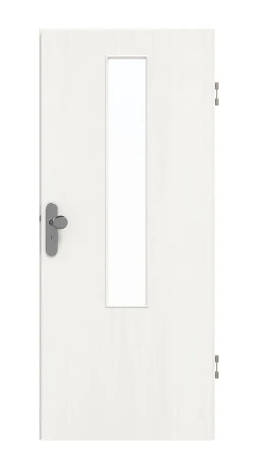 GARANT drzwi wejściowe do mieszkania Authentic Bianco CePaL z przeszkleniem LA-5 na środku