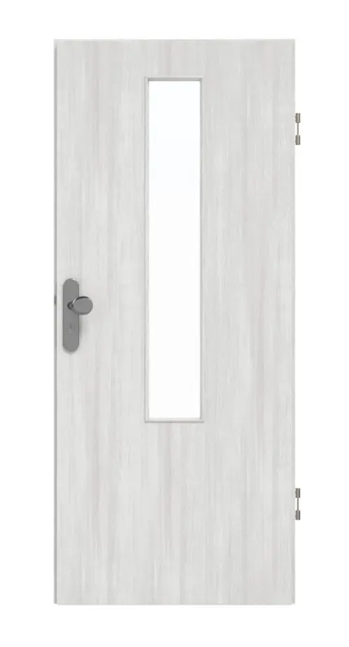 GARANT drzwi wejściowe do mieszkania Authentic Grigio CePaL z przeszkleniem LA-5 na środku