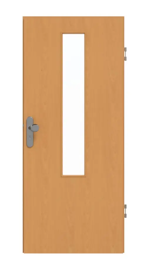 GARANT drzwi wejściowe do mieszkania buk ekskluzywny GCK08 z przeszkleniem LA-5 na środku