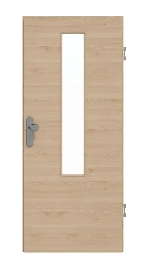 GARANT drzwi wejściowe do mieszkania wzdłuż CePaL authentic agat z przeszkleniem LA-5 na środku