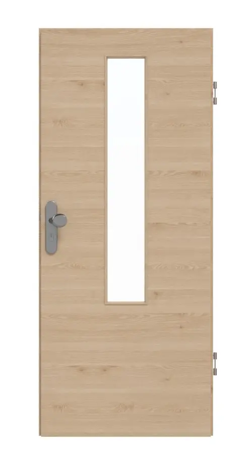 GARANT Drzwi drzwi wejściowe do mieszkania, authentic agat, układ poprzeczny, GCK08, z przeszkleniem LA-5 na środku