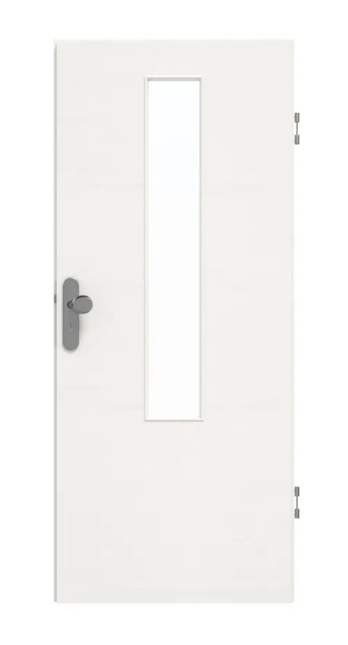 GARANT drzwi wejściowe do mieszkania wzdłuż Authentic Bianco GCK08 z przeszkleniem LA-5 na środku