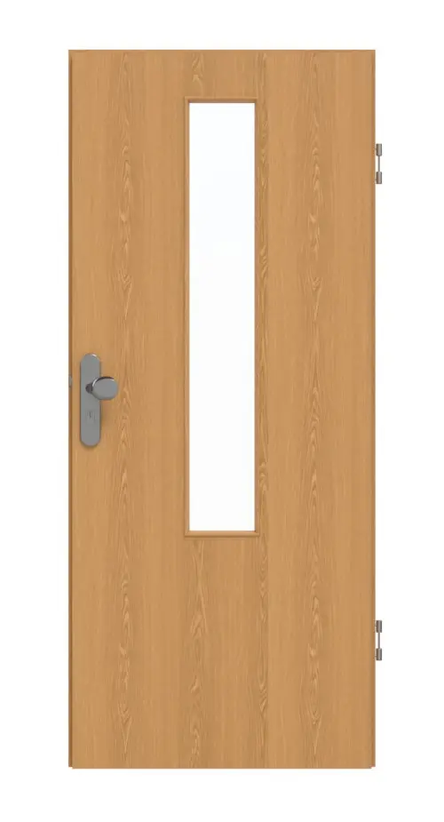 GARANT drzwi wejściowe do mieszkania dąb Premium GCK08 z przeszkleniem LA-5 na środku
