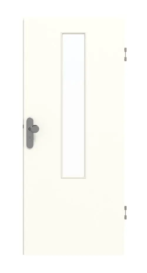 GARANT drzwi wejściowe do mieszkania U11026SD biel kryształowa GHK08 z przeszkleniem LA-5 na środku