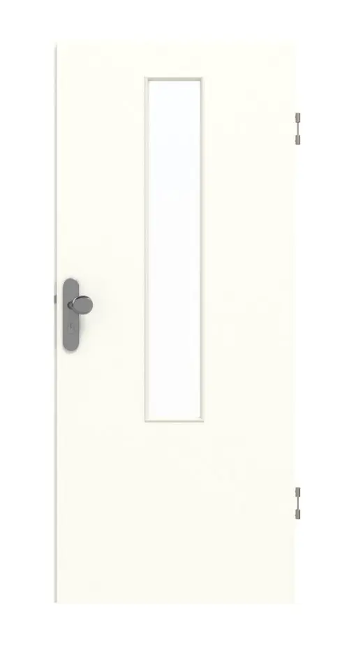 GARANT drzwi wejściowe do mieszkania W1000ST9 Premium biały GHK08 z przeszkleniem LA-5 na środku