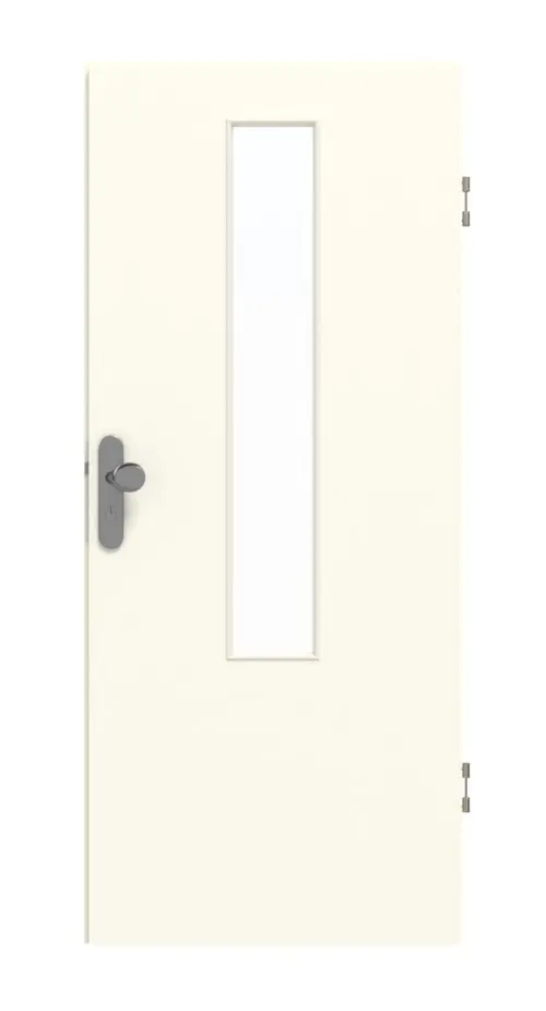 GARANT drzwi wejściowe do mieszkania W980ST15 biały platynowy GHK08 z przeszkleniem LA-5 na środku