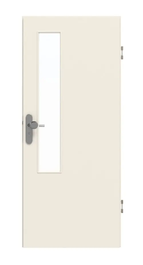 GARANT drzwi wejściowe do mieszkania 0140-60 Dawn Resopal z przeszkleniem LA-5 po stronie zamka