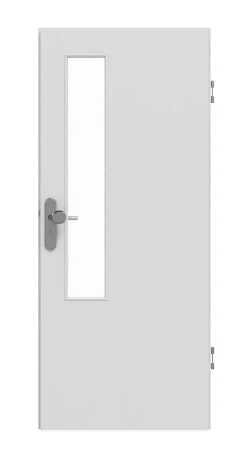 GARANT drzwi wejściowe do mieszkania 0160-60 Silver Grey CePaL z przeszkleniem LA-5 po stronie zamka