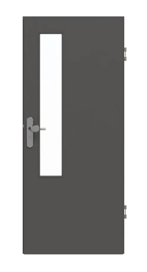 GARANT drzwi wejściowe do mieszkania 10622-60 Ebony CePaL z przeszkleniem LA-5 po stronie zamka