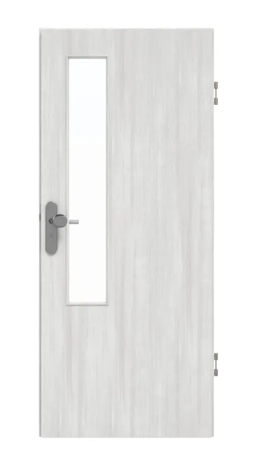 Garant drzwi wejściowe do mieszkania Authentic Grigio CePaL z przeszkleniem LA-5 od strony zamka