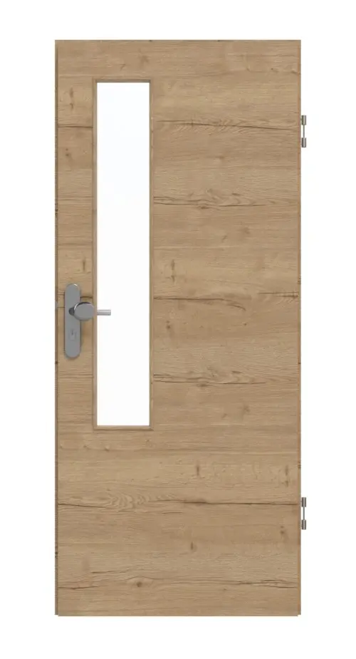 GARANT Drzwi wejściowe do mieszkania Quer Authentic Risseiche CePaL z przeszkleniem LA-5 po stronie zamka