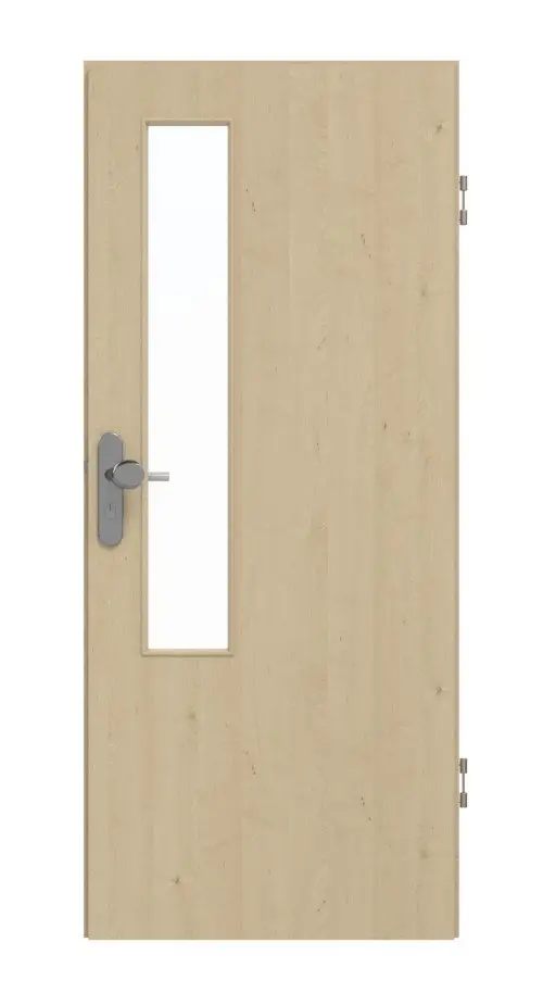 GARANT drzwi wejściowe do mieszkania Natura Ahorn CePaL z przeszkleniem LA-5 po stronie zamka