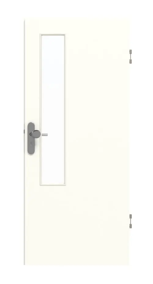 GARANT drzwi wejściowe do mieszkania U11026SD biel kryształowa GHK08 z przeszkleniem LA-5 od strony zamka