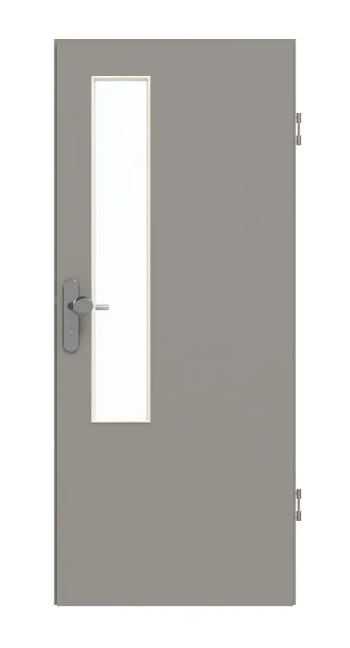 GARANT drzwi wejściowe do mieszkania U12115SD szary platynowy GHK08 z przeszkleniem LA-5 od strony zamka