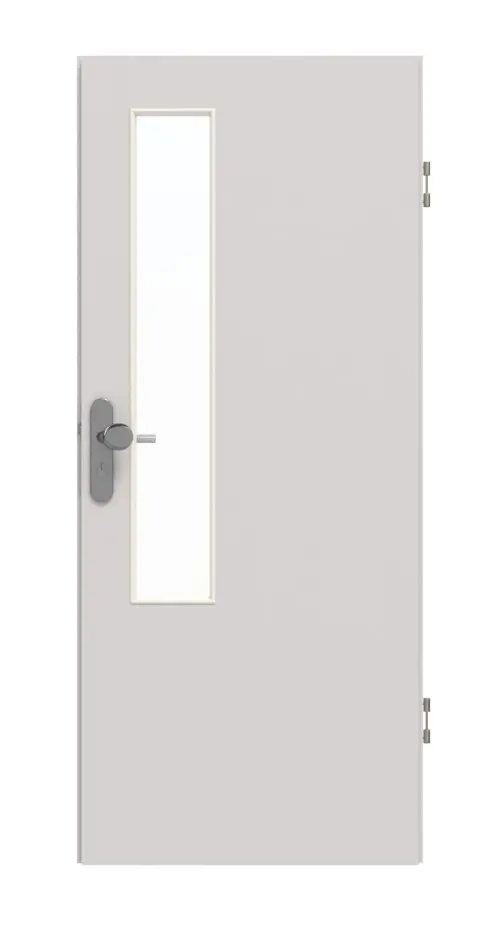 GARANT drzwi wejściowe do mieszkania U12188SD szary jasny GHK08 z przeszkleniem LA-5 od strony zamka