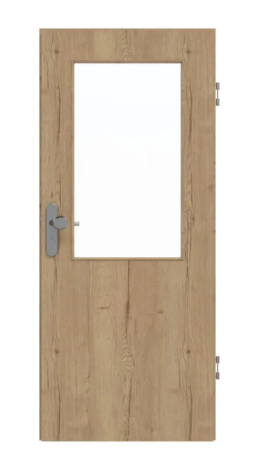 GARANT drzwi wejściowe do mieszkania Authentic dąb szczelinowy CePaL z przeszkleniem LA-6