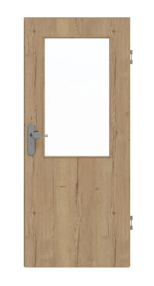 GARANT drzwi wejściowe do mieszkania Authentic dąb szczelinowy GCK08 z przeszkleniem LA-6