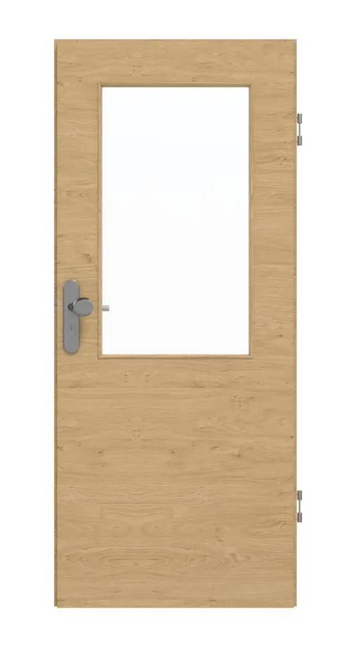 GARANT Drzwi wejściowe do mieszkania, authentic dąb sękaty, układ poprzeczny, GCK08, z przeszkleniem LA-6
