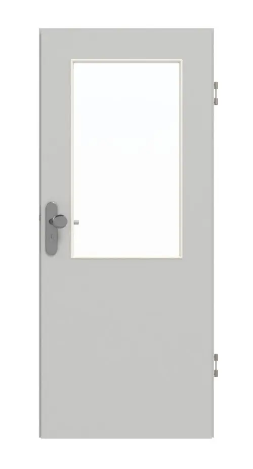 GARANT drzwi wejściowe do mieszkania D92-60 Dove Grey Resopal z przeszkleniem LA-6