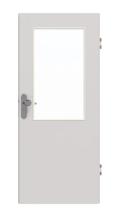 GARANT drzwi wejściowe do mieszkania U12188SD jasnoszary GHK08 z przeszkleniem LA-6