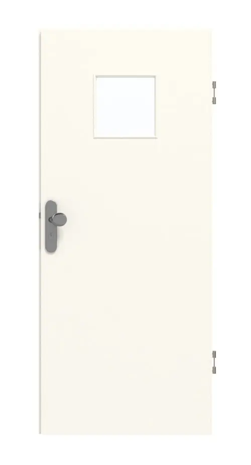 GARANT drzwi wejściowe do mieszkania 0105-60 Pearl White CePaL z przeszkleniem LA-7