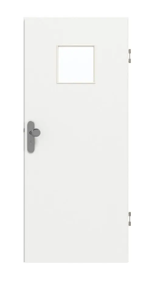 GARANT drzwi wejściowe do mieszkania D354-60 Designer White Resopal z przeszkleniem LA-7