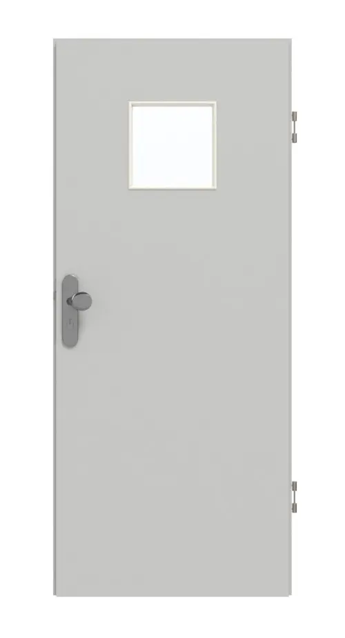 GARANT drzwi wejściowe do mieszkania D92-60 Dove Grey Resopal z przeszkleniem LA-7