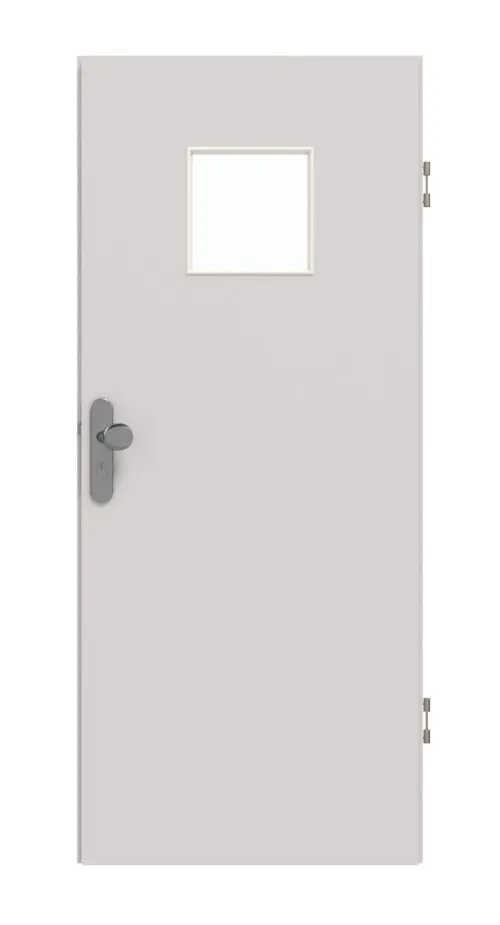 GARANT drzwi wejściowe do mieszkania U12188SD jasnoszary GHK08 z przeszkleniem LA-7