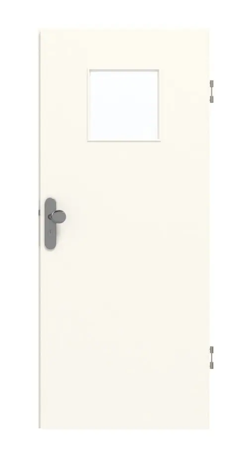 GARANT drzwi wejściowe do mieszkania 0105-60 Pearl White CePaL z przeszkleniem LA-8