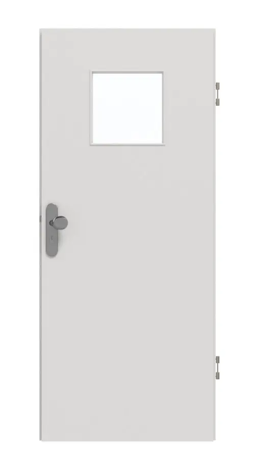 GARANT drzwi wejściowe do mieszkania 0160-60 srebro Grey CePaL z wycięciem na szybę LA-8