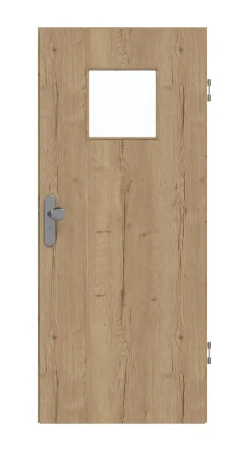 Drzwi wejściowe do mieszkania GARANT Authentic dąb szczelinowy CePaL z przeszkleniem LA-8