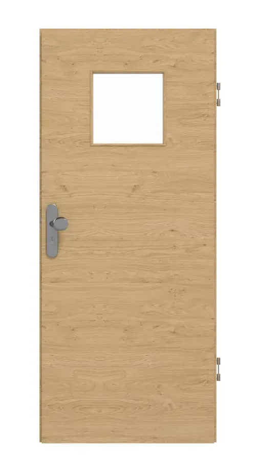 GARANT Drzwi wejściowe do mieszkania, authentic dąb sękaty, układ poprzeczny, CePaL z przeszkleniem LA-8