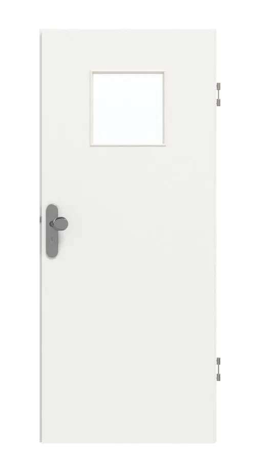 GARANT drzwi wejściowe do mieszkania D354-60 Designer White Resopal z przeszkleniem LA-8