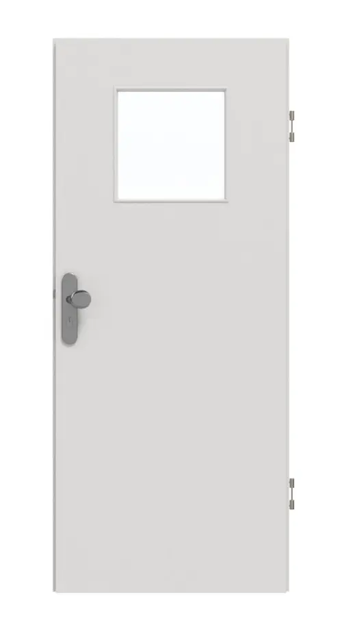 GARANT drzwi wejściowe do mieszkania 0160-60 Silver Grey CePaL z przeszkleniem LA-9