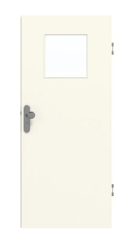 GARANT drzwi wejściowe do mieszkania 9417-60 snow white CePaL z wycięciem na szybę LA-9