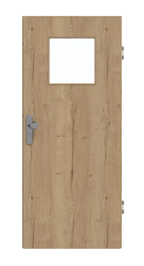 Drzwi wejściowe do mieszkania GARANT Authentic dąb szczelinowy GCK08 z przeszkleniem LA-9