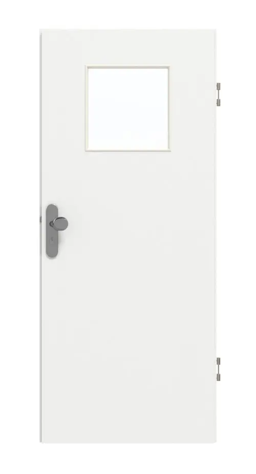 GARANT drzwi wejściowe do mieszkania D354-60 Designer White Resopal z przeszkleniem LA-9