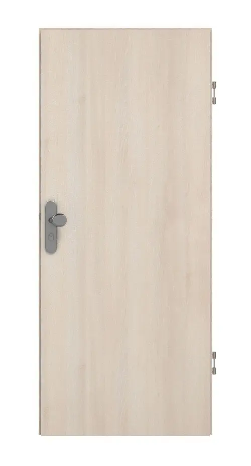 Widok frontowy drzwi wejściowych do mieszkania marki CLASSEN akacja jasny CPL 4.1