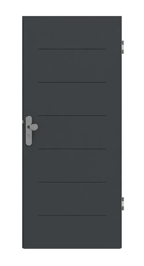 HÖRMANN drzwi wejściowe do mieszkania Groove 11 szary antracytowy RAL 7016 lakier DesignLine
