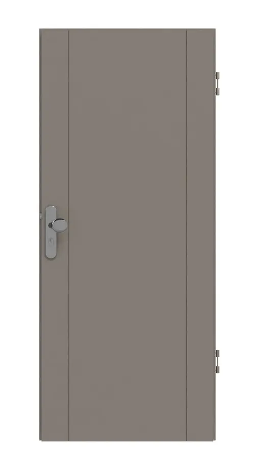 HÖRMANN drzwi wejściowe do mieszkania Groove 16 taupe RAL 7048 lakier DesignLine