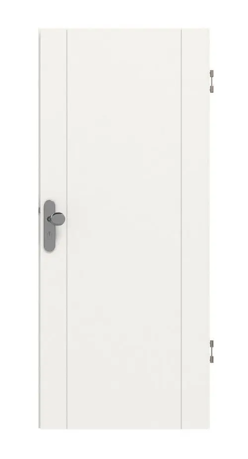 Widok frontowy Signum 16 Basic lakierowane biały beskidzki RAL 9016 drzwi wejściowe do mieszkania - Huga