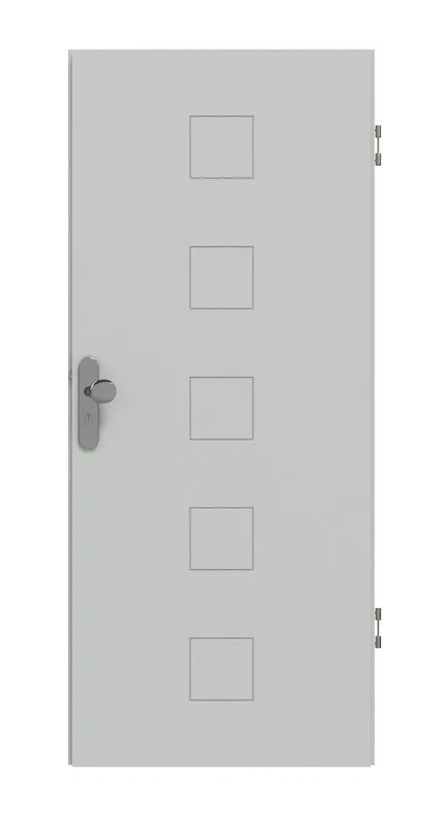 HÖRMANN drzwi wejściowe do mieszkania Groove 19 szary RAL 7035 lakier DesignLine