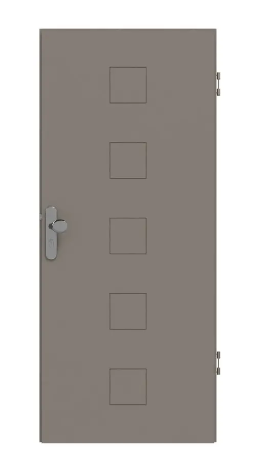 HÖRMANN drzwi wejściowe do mieszkania Groove 19 taupe RAL 7048 lakier DesignLine