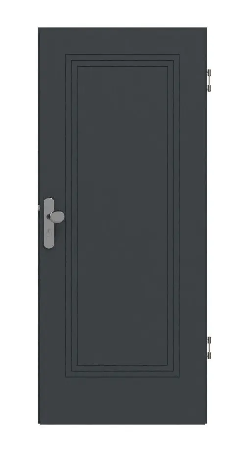 Widok frontowy Signum 21 Basic lakierowane antracyt RAL 7016 drzwi wejściowe do mieszkania - Huga