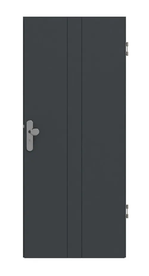 Widok frontowy Signum 23 Basic lakier antracyt RAL 7016 drzwi wejściowe do mieszkania - Huga
