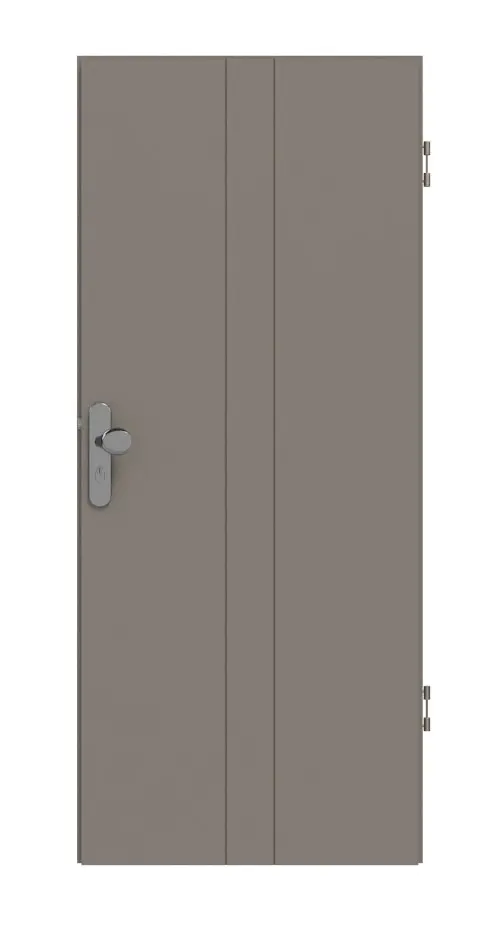 HÖRMANN Drzwi wejściowe do mieszkania Groove 23 taupe RAL 7048 lakier DesignLine